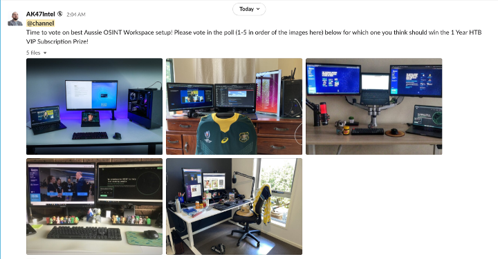 TraceLabs's tweet photo. We are happy to announce our @NMPHackathon Aussie #OSINTWorkSpace winner @Benzies!
It was a close vote by the community with Ben's Aussie themed workspace up against 4 other amazing submissions! https://t.co/jqo8mRE0mK