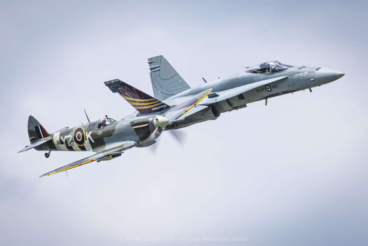 A CF-18 fighter jet &amp; a Second World War Spitfire aircraft  will conduct separate flypasts in #Ottawa on Oct. 31, 2020. The flypasts are scheduled to take place ~ 12:15 p.m. over Pinecrest Cemetery as part of a Memorial Service for the late Lieutenant-General William “Bill” Carr.