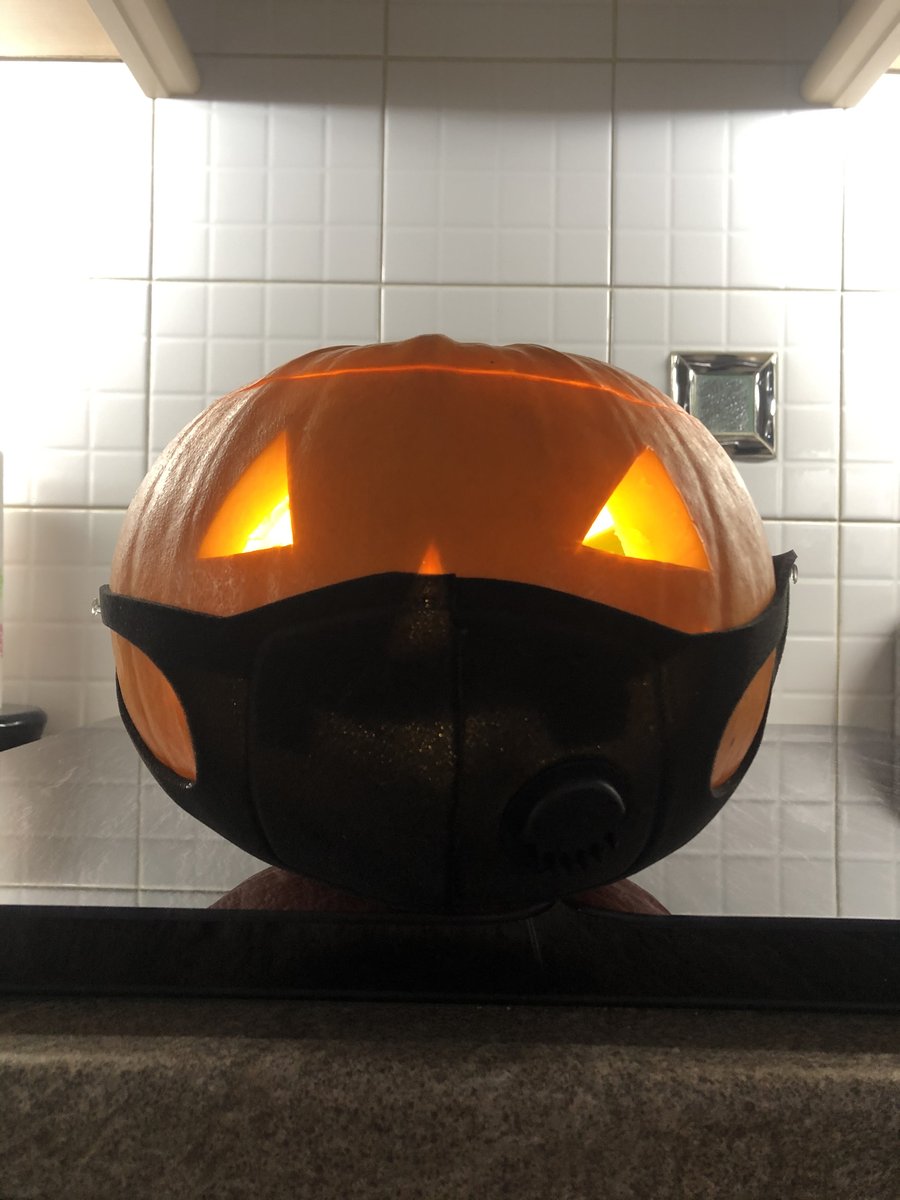 dbdentaluk's tweet photo. Happy #Halloween everyone! Our #COVID19 2020 Pumpkin courtesy of Karen #DBDental #DBTeam 👻🎃 #staysafe https://t.co/kTdqhLXyJs
