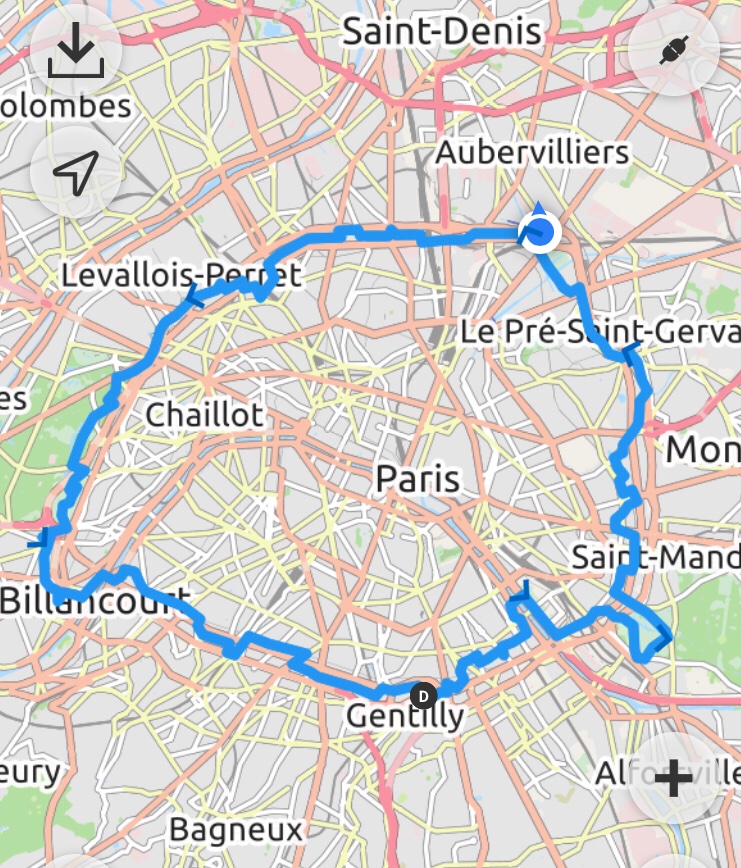 07h09 👉 19h52. Fin de mon tour parisien de préconfinement en suivant le GR75.... 56,4 km au compteur. Bon courage à tous pour les épreuves à venir, et rendez-vous en 2021 pour marcher ensemble !