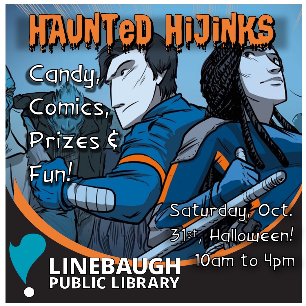 rclstn's tweet photo. Remember to visit #Linebaugh this Saturday for Halloween Hijinks, a day of socially distanced fun with candy, comics, prizes and more! https://t.co/4Y2aQE7ukN