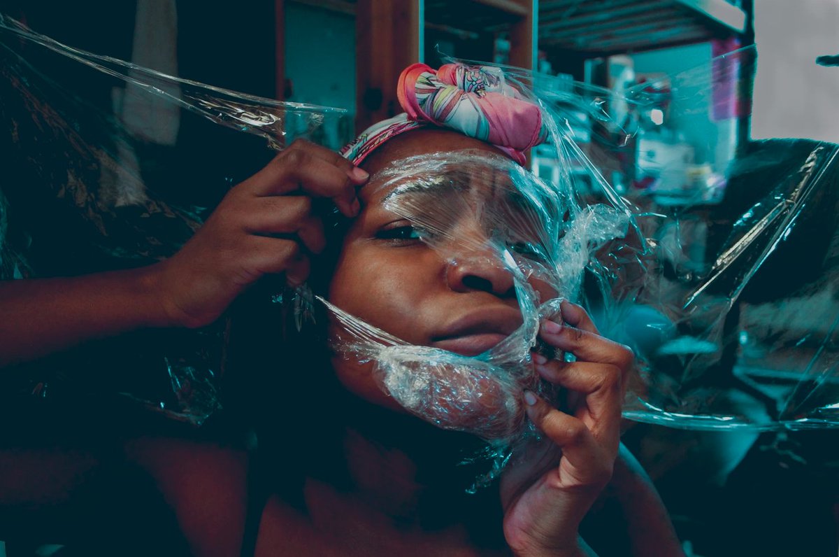 knox_o's tweet photo. "Through the use of conceptual images [Chiyana] aims to create pieces that highlight issues surrounding Black mental health as well as Black spirituality and traditional African religions."

Below images from Suffocation Blues, a conceptual piece discussing mental health #UKBWDP https://t.co/AOUDZmFvnJ