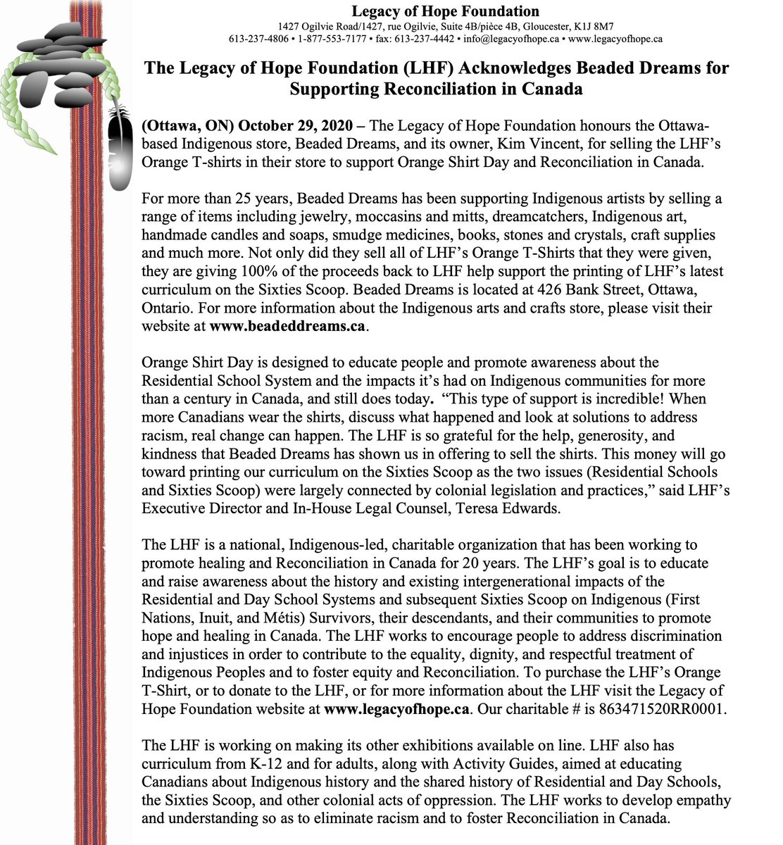 Legacy Of Hope Foundation : Legacy Of Hope Campaign The Face It Foundation : Irs approval letter