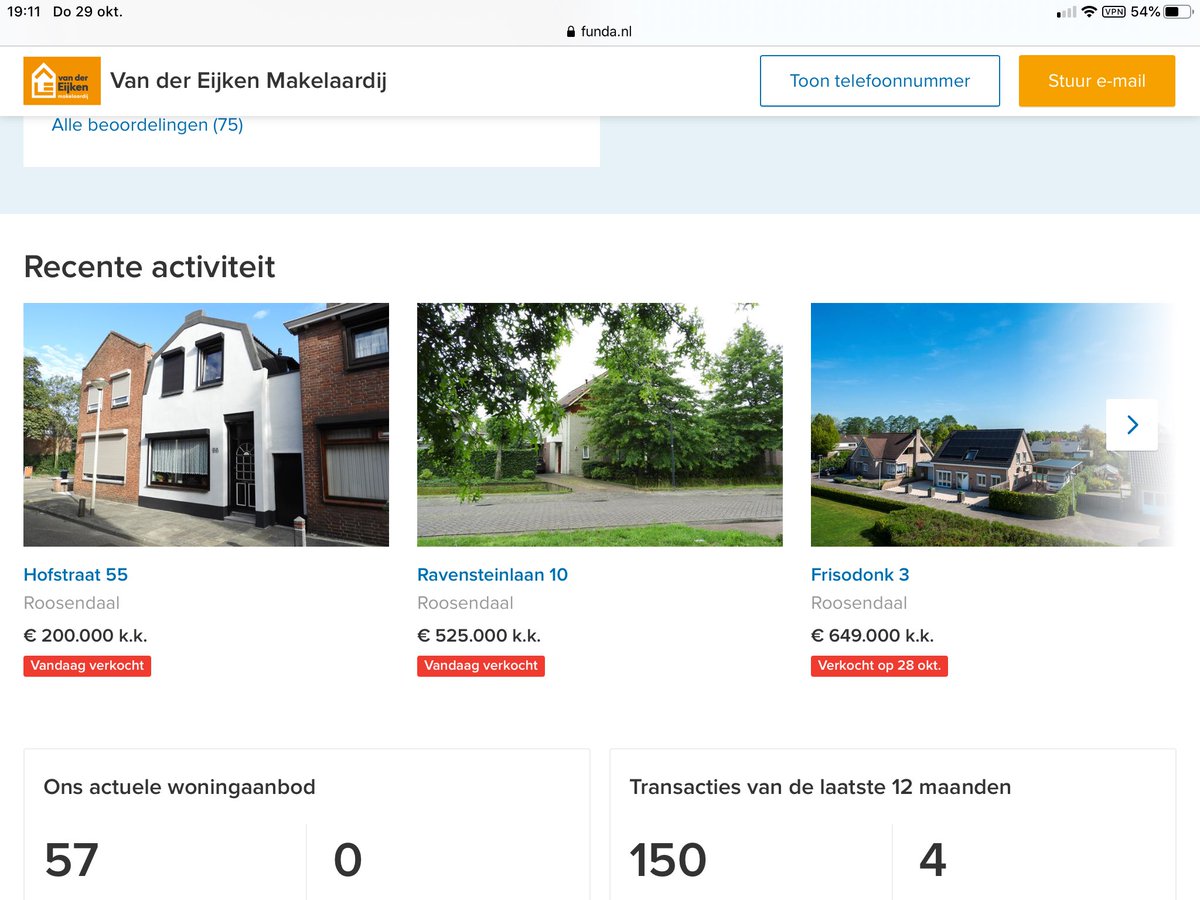 Live from #funda....  deze 3 #woningen #verkocht! 💪👍 wilt u ook #verkopen? 🤔 #vandereijkenmakelaardij #verstandvanverkopen #graagtotuwdienst #le #nvm #makelaar