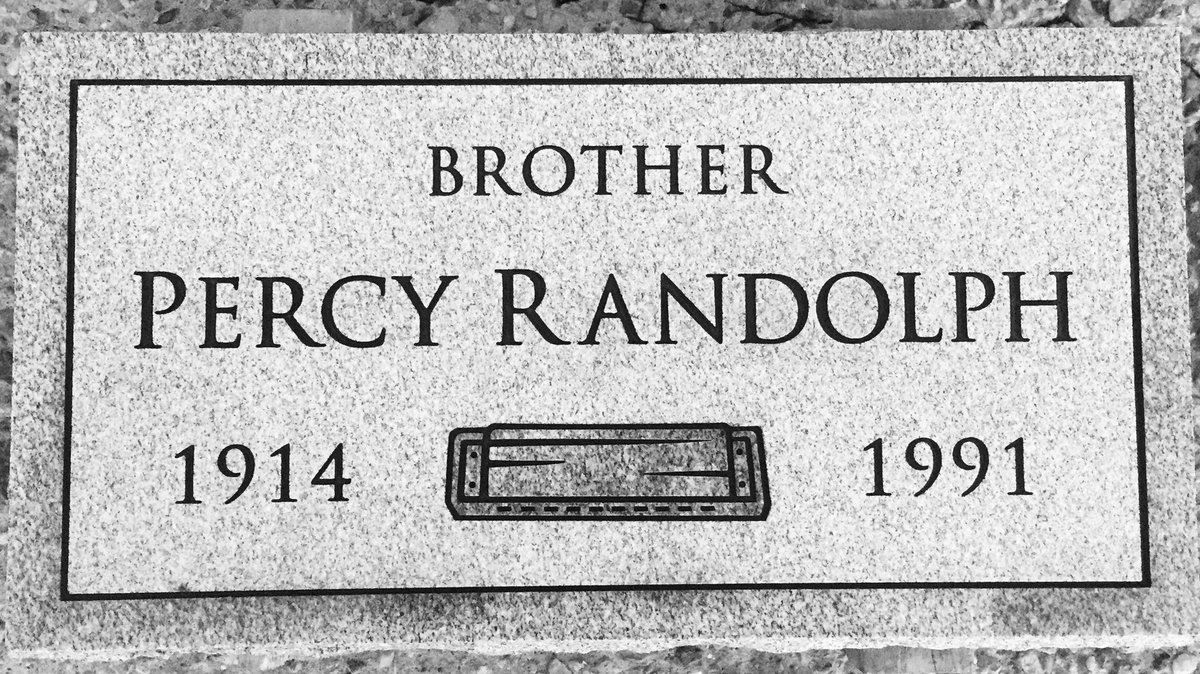 Remembering bluesman and Killer Blues headstone recipient Percy Randolph - who passed away on this day in 1991 - Mr. Randolph is laid to rest at Providence in #Louisiana! #harmonica #blues #music #nonprofit https://t.co/9alJhU2Jqj