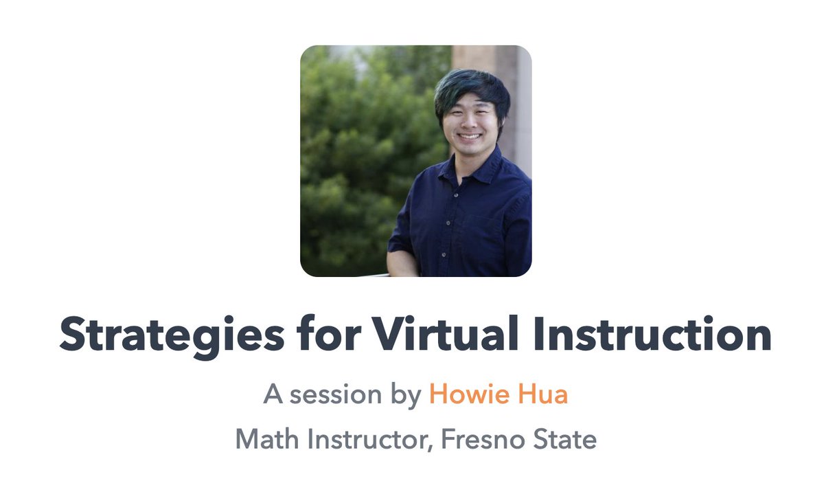 MakeMathMoments's tweet photo. Strategies for Virtual Instruction by @howie_hua

Check it out at the Make Math Moments Virtual Summit!

Registration is FREE: https://t.co/uCX51qy4ft

#MMMSummit2020 #mathchat #edchat https://t.co/POnbBmhnux