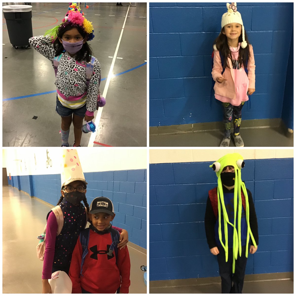HewittElem's tweet photo. Today was CrAzY hat and sock day! Our students and staff said “hats off and sock” it to saying no to drugs. #redribbonweek2020 #hewittstrong #hewittheroes https://t.co/DJsPG7A1CE