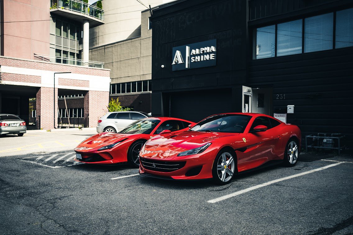 ALPHASHINE_IO's tweet photo. It’s Thursday...   not quite the weekend but you can feel it can’t you? Before the snow flies which one would you take out for the weekend? The coupe of the convertible? #ferrari #f8 #portofino #torontocars #cruising https://t.co/uJ1nzGu7Mg