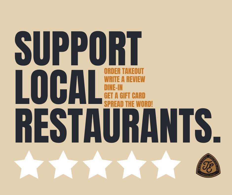 We need you now more than ever.

If you’ve dined with us please help us reach 120 reviews! yelp.to/5MW2BfSiUab

Share this post to help us spread the word #supportlocal