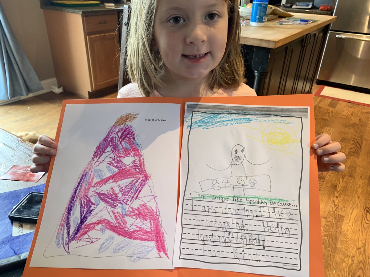 dclingingsmith1's tweet image. After reading Spookley the Square Pumpkin, friends created their own unique pumpkins. We then wrote about what makes ourselves unique. Friends worked so hard!! #dontjudgeabookbyitscover #beinguniqueisgreat #spookley #fabulousfirsties #enjoytheview @VV_Voyagers @School_D15