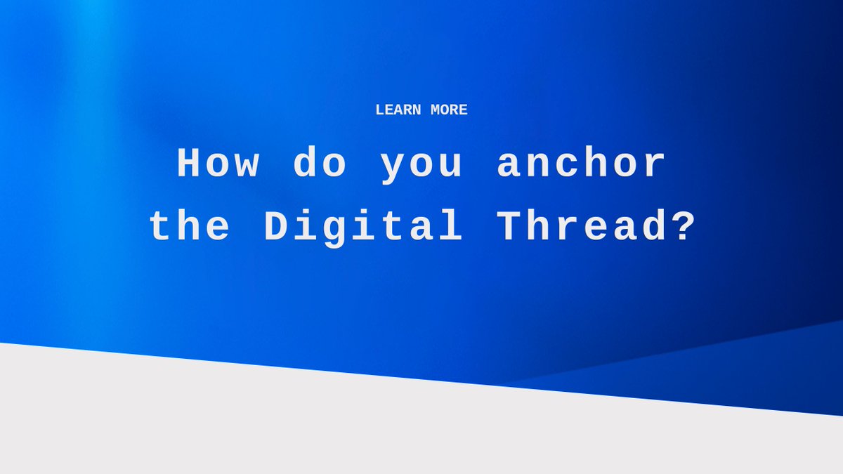 How do you anchor the #digitalthread? Learn how organizations like the U.S. Air Force are working with DUST Identity to link #supplychain &amp; #manufacturing data to parts &amp; components. ow.ly/dnMr50C6umN