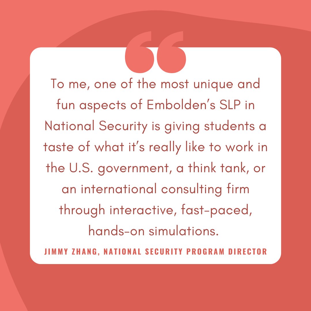 TeamEmbolden's tweet photo. Want to help shape the future? Join #EmboldenMe  to learn all about careers in government — and how you can build one of your own. Visit our website to learn more about our FREE student leadership program in national security and apply by Nov. 6: https://t.co/s1AySBSHdL. https://t.co/jmIF12JTj4