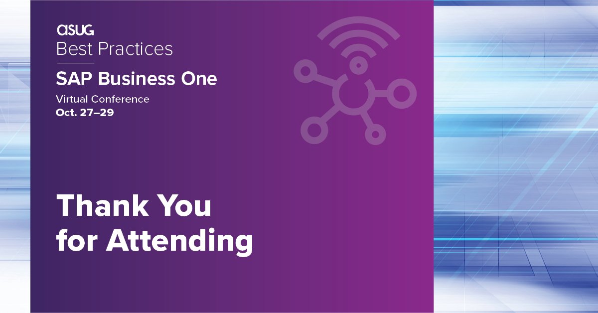 ASUG Best Practices: SAP Business One tweet media