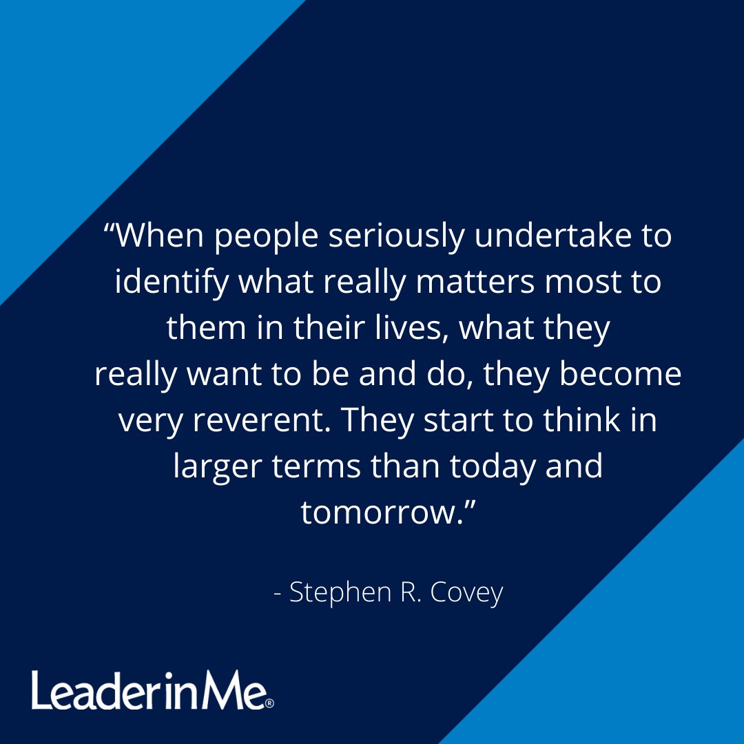 TheLeaderinMe's tweet photo. Especially now, these words couldn't ring more true. 

#LeaderinMe #Habit2 #BeginWithTheEndinMind #HabitoftheMonth #Education https://t.co/HHau5r0WII
