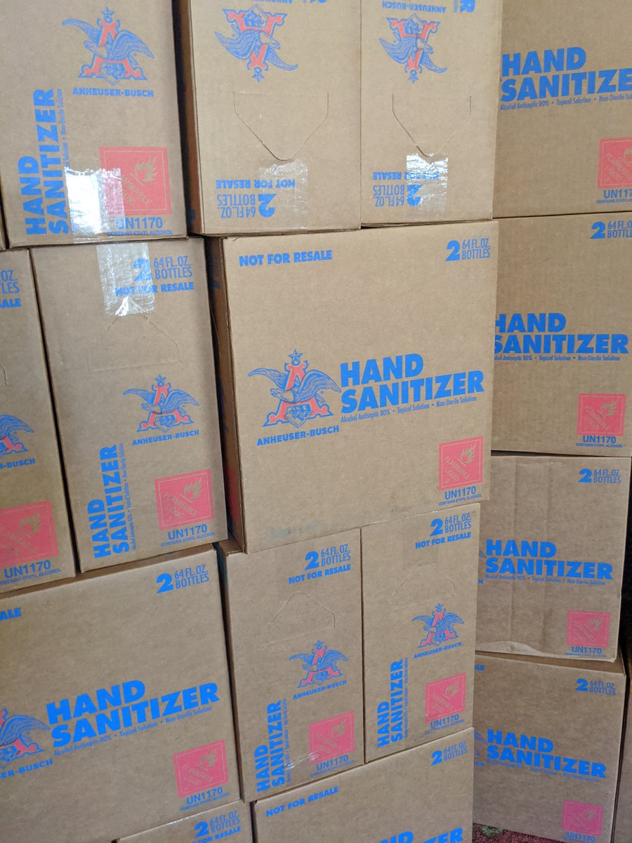 VermontSOS's tweet photo. We like beer. We prefer a good #Vermont microbrew but this election season we love what Anheuser-Busch has done to convert their production to make & donate hand sanitizer to polling places. We will have plenty on hand for in-person voting in VT. This jug's for you! #VoteSafeVT https://t.co/O2auNtgztD