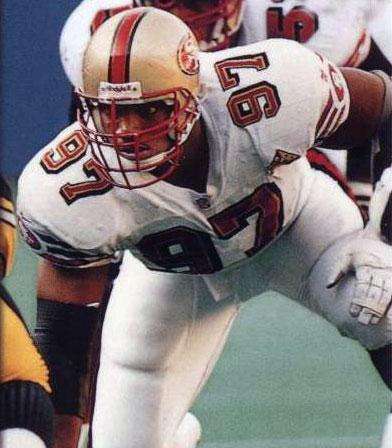 With the team and fans being on a high, the  #49ers tried to recapture those feelings by introducing a hybrid version of these throwbacks for the 1996 season. The new set featured drop shadows and white pants.These specific uniforms lasted two seasons. Continue thread.