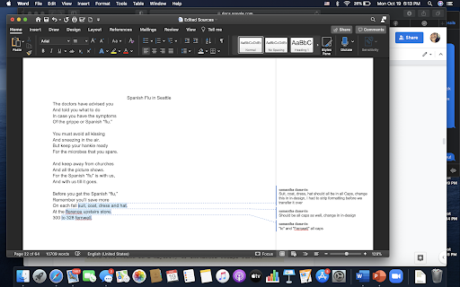 PublishingRead's tweet photo. "This week, I focused on some final copy editing on the different pieces we included in our anthology, as well as the section intros at the beginning of each different section of our book." - @sdunavin https://t.co/0Dlf0aEuPi