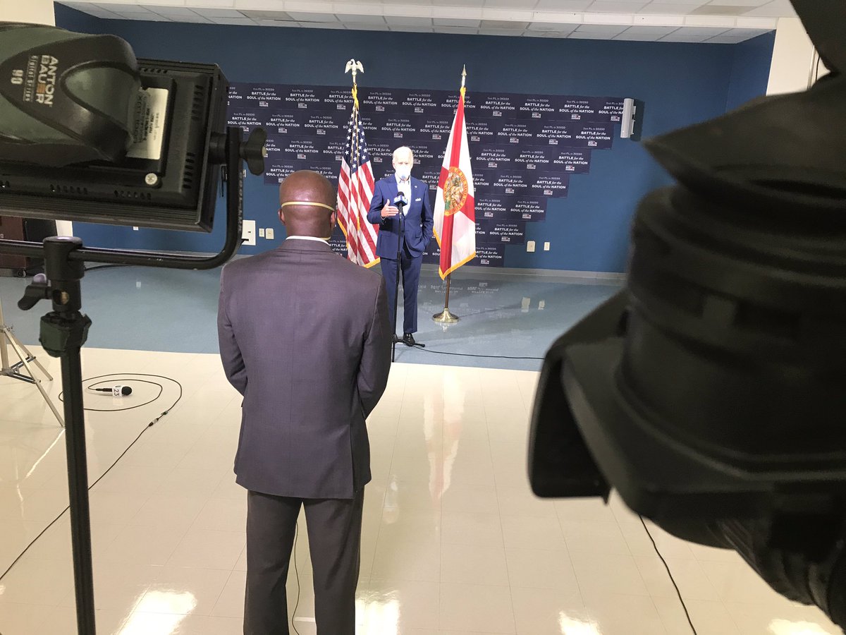 WFLATy's tweet photo. Coming up at 5, 6, and 7 on @CBSMiami, Presidential Nominee Joe Biden talks COVID-19 and whether he’s considering a mask mandate. His push for Black voters. His response to concerns from Cuban and Venezuelan Americans. https://t.co/3lM8zXCFJR