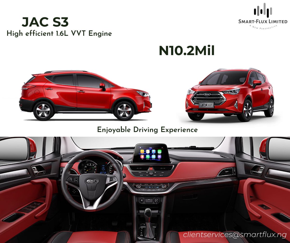 NuruBuildServ's tweet photo. Experience a much more smooth transmission than the traditional automatic transmission in the Continuous Variable Transmission fitted in the JAC S3. https://t.co/JPa0gS800H