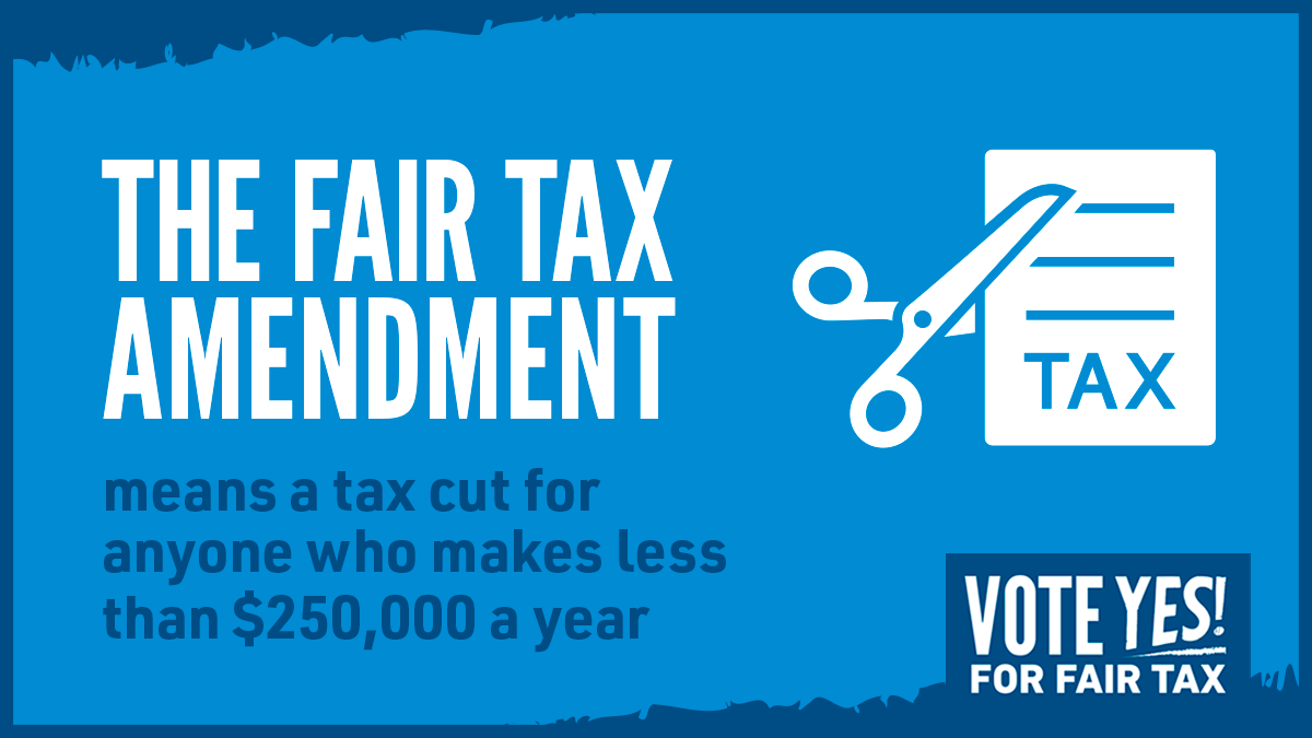Illinois families could use a little more money in their pocket. Fair Tax reform will get it done. #FairTaxNow
