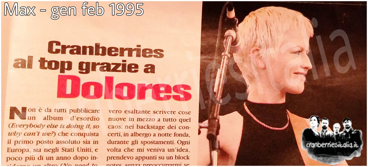 cranitalia's tweet photo. Who's arguing? 3
"No Need To Argue" é uscito da pochi mesi e i Cranberries sono la rivelazione. Dolores e la sua nuova vita: "credo che se riuscirò a trasmettere la parte positiva che é in me, questo sia utile anche per chi ci segue con tanto amore"...
#25thNNTA #whosarguing https://t.co/mo1b90lwjk