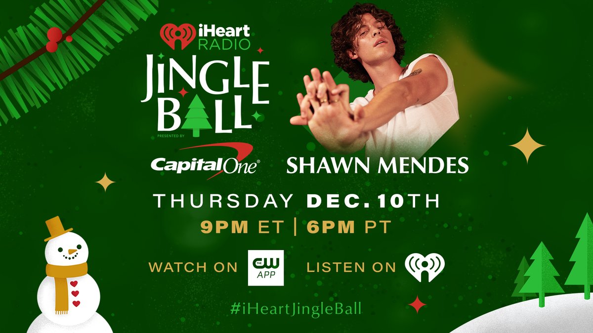 🎄✨ @ShawnMendes ✨🎄

#iHeartJingleBall

Watch Dec 10th on CWTV.com or on @TheCW app!