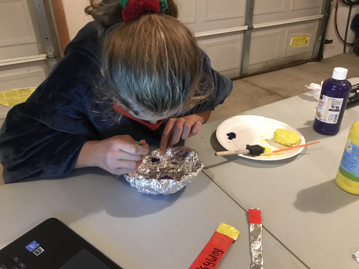 graphic_i's tweet photo. Crazy Week Day 2 (aka Tuesday). The Space Nuggets finished their script and tackled a few quick props while continuing their efforts and programming Chicken Nuggie. #girlssolveit #googlegirlssolveit #fordgirlsinstem https://t.co/oy8vt0MsJJ