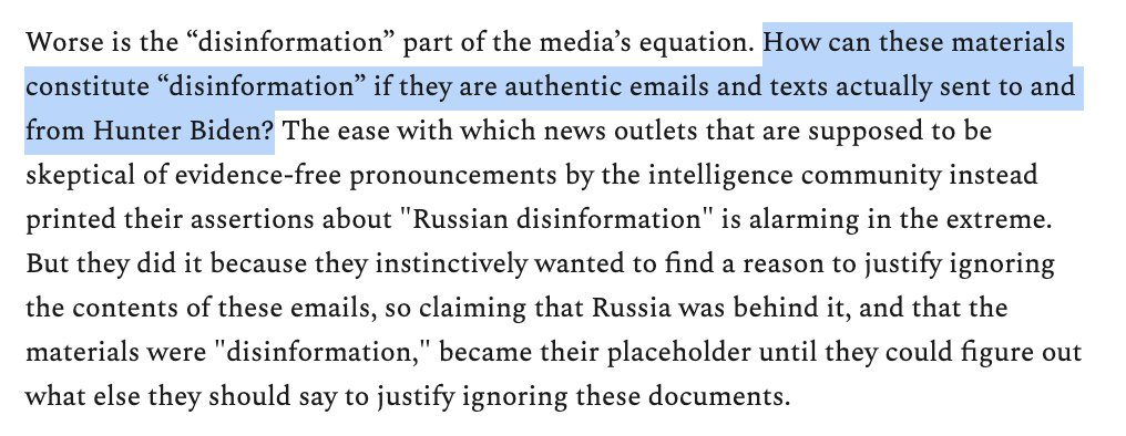 How can emails that don't say what accused fraudsters claim they say be disinformation, Glenn Greenwald wants to know?HOWWWWWWWW!?!?!?!?!?!