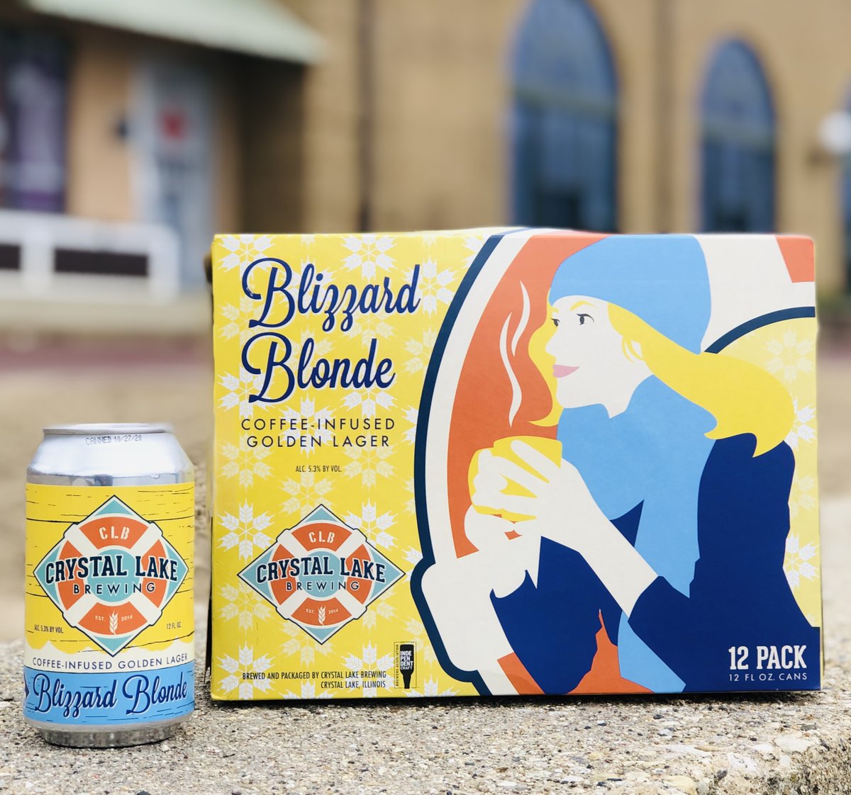 CrystalLakeBrew's tweet photo. Watch for our latest new offering, Blizzard Blonde, in fine liquor and grocery stores very soon. Soft honey notes and hints of German hop spice, with subtle house-roasted coffee flavors and aromas make for a great cool-weather lager. #coffeeinfusion #drinklocal https://t.co/e9eAMpsenP