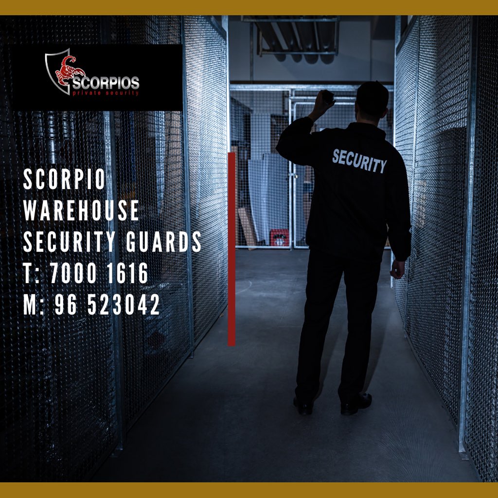 SCORPIO SECURITY PROVIDES LICENSED SECURITY GUARDS FULLY TRAINED IN LOSS PREVENTION EXPERTISE SECURING MULTIPLE ACCESS POINTS!
ALL OUR SECURITY GUARDS ARE COMMITTED TO PROVIDING PROFESSIONAL AND HIGH QUALITY SERVICES! CALL US AND ASK FOR A CUSTOMIZED QUOTATION 
T: 70001616