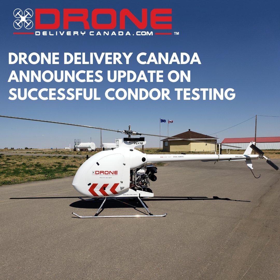 DroneDeliveryCa's tweet photo. "Drone Delivery Canada Announces Update On
Successful Condor Testing" visit our website to read the full press release!

https://t.co/6qk5SOjuzS

#DroneDeliveryCanada #AirCanada #DroneLogistics #TheFutureIsNow #PressRelease https://t.co/dMbvlU7dDH