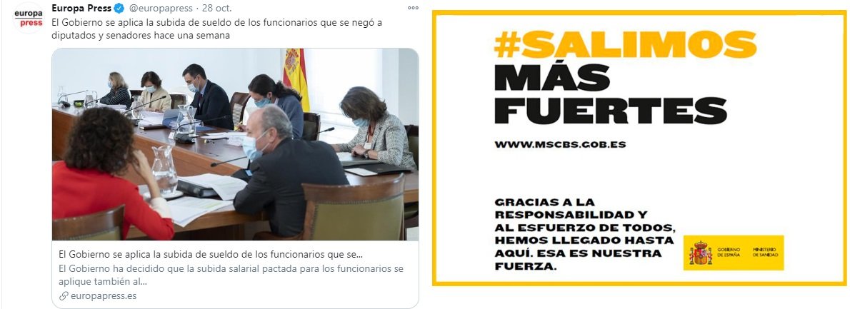 UPYD's tweet image. 😡Al final resulta que el #salimosmasfuertes del Gobierno se ha cumplido... para su bolsillo

🇪🇸 En esta España de las colas del hambre, la #COVID desatada, la economía (y las familias) hundidas, y un RES-CA-TE de Europa 
es absolutamente indigno que el Gobierno se suba el sueldo