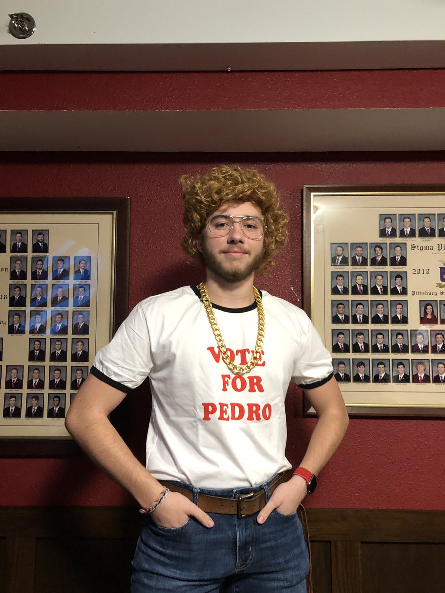 PittStateSigEp's tweet image. Vote for your favorite costume by liking or RT! #voteforpedro