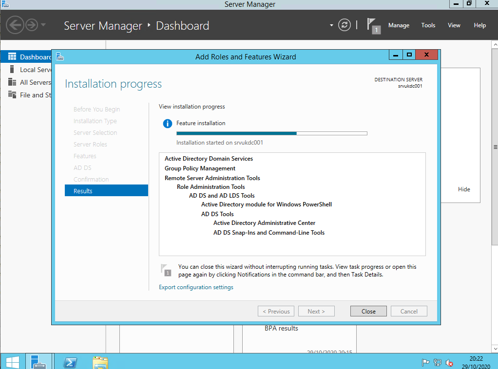 ok so we're are installing ADDS and we are going to promote this vm to be a domain controller!