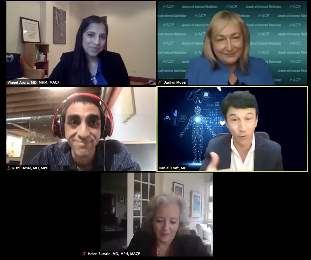 Wild agreement here from the panelists on the importance of selecting for a variety of skills needed for a successful, fulfilling &amp; long career in #medicine. Skills like #empathy haven't been focused on enough. #DigitalMed2020 #pinksocks #HCLDR