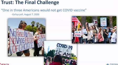 Will the Covid vaccine work?  Scientists are not sure.
Most experts think it will be more like the flu shot than measles.
Will people take the vaccine?  Current estimate 35%.
As a doctor, Dr. Z gives science, data, and facts.
As your Senator, the same applies.