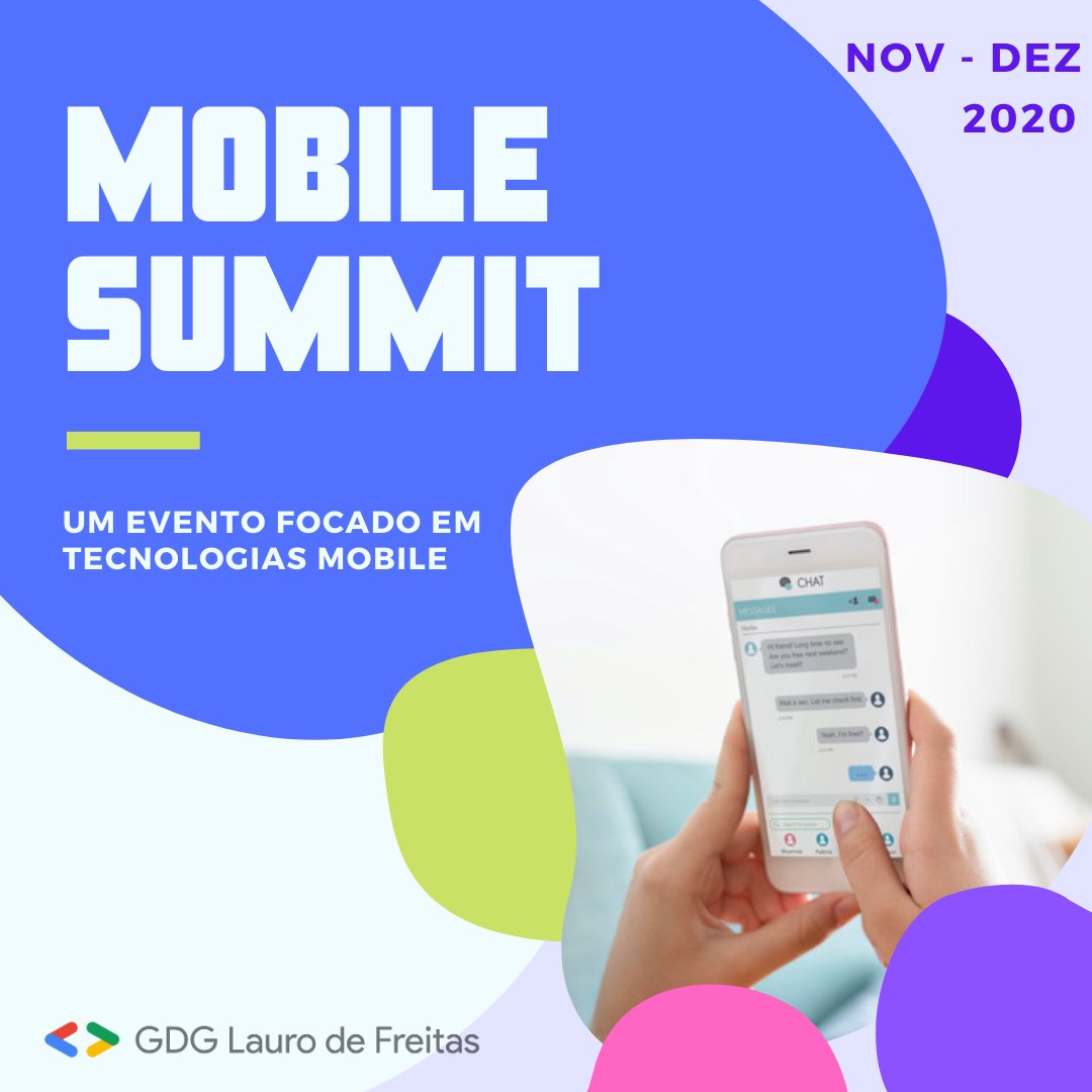 dannyserena's tweet photo. Entre os meses de  novembro e dezembro o GDG Lauro de Freitas vai trazer uma série de palestras  num evento focado em tecnologias mobile visando aproximar as comunidades e profissionais para debater sobre cada plataforma. https://t.co/DamxvNdsUq https://t.co/f4TsZ2Prad