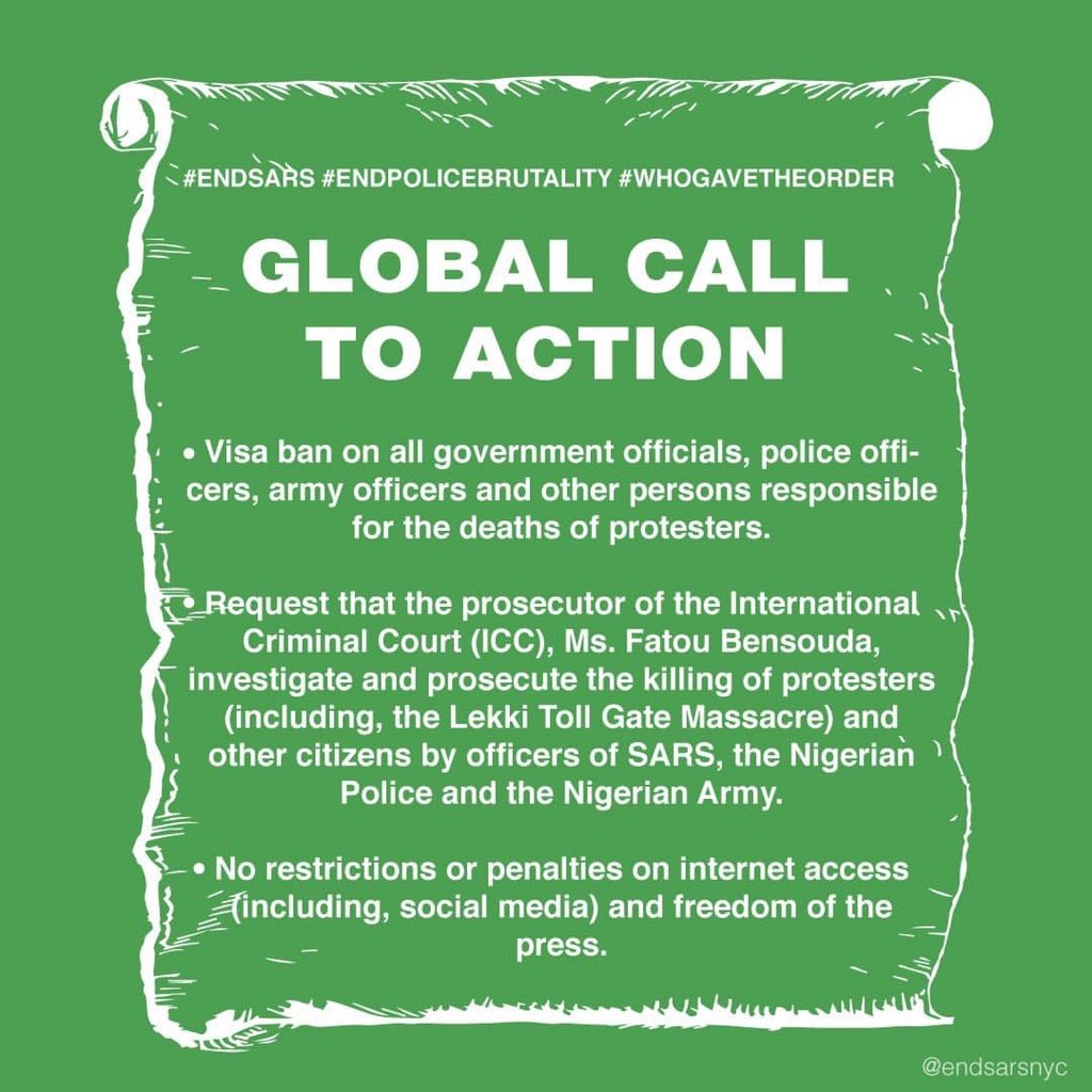 _princetemi's tweet photo. Join the global #EndSARS march this weekend as we ALL continue to stand in solidarity with Nigeria.Until the demands are met and the relevant parties are held accountable for the killing of peaceful protesters, we will continue to demand justice. https://t.co/a9EXZNZD1R