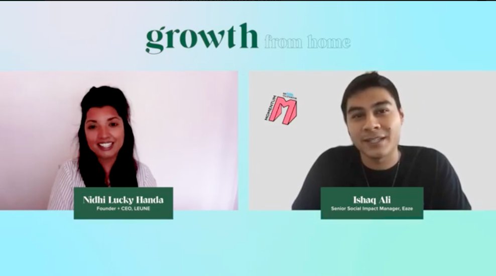 growthevent's tweet photo. Momentum, @eaze's startup accelerator designed to support and empower underrepresented founders is a perfect example of leaders in the space walking the walk. 👏 Tune into their conversation with @LEUNEbrand. #GrowthFromHome
https://t.co/AVmtyNR5NP https://t.co/Y2JSxThxdA