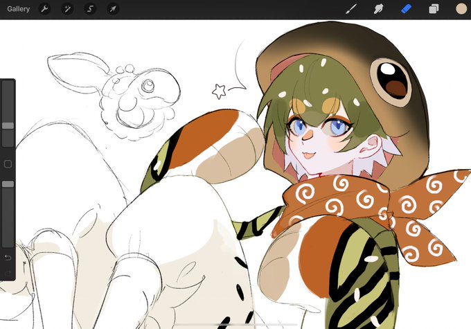 Only wips never finished artwork. Trying to design a human form for my sushling ? 