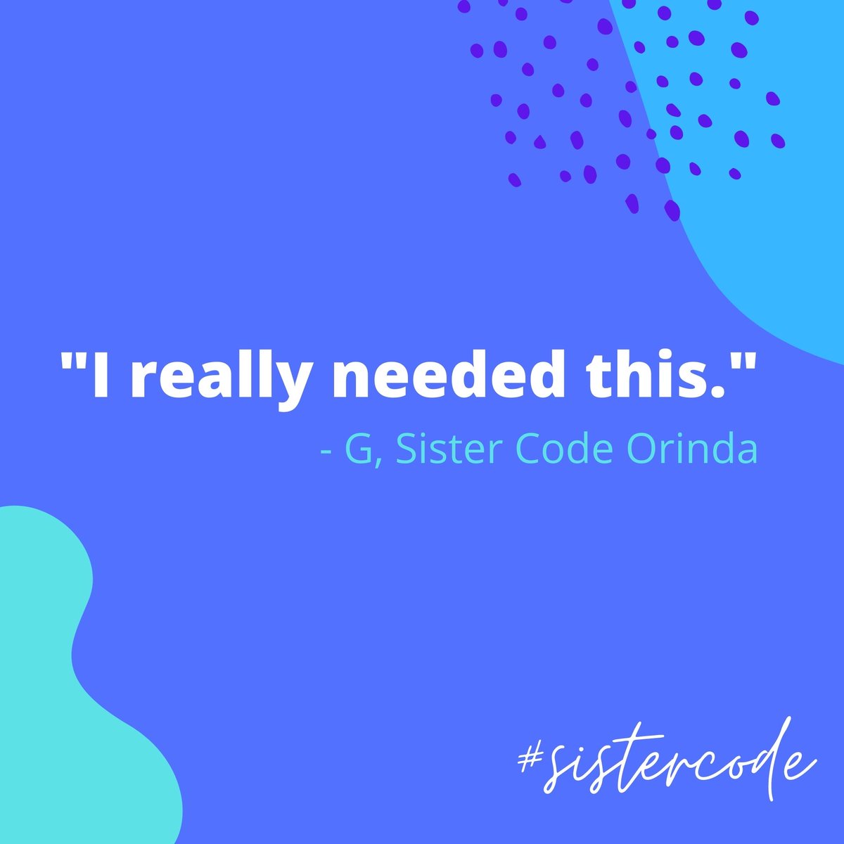 joinsistercode's tweet image. Here is a quote from one of our girls from the retreat - talking about what it meant to be together with people again during this time. Let’s continue to be there for each other💛 #sistercode