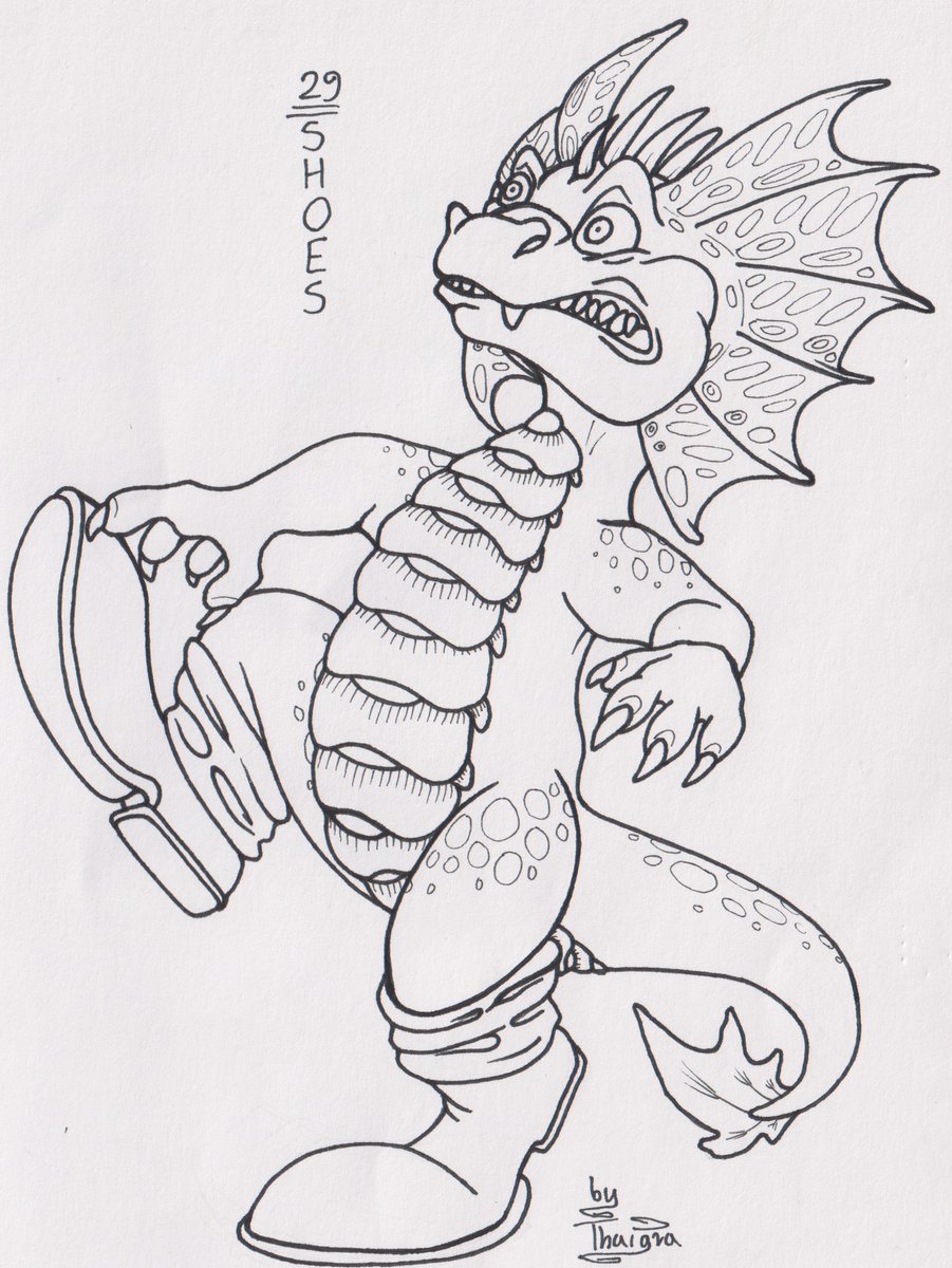 ThaigraForRealz's tweet photo. Day 29 of #Inktober2020 !
Mom says, he'll grow into them
#inktober https://t.co/OmP07BQdA8