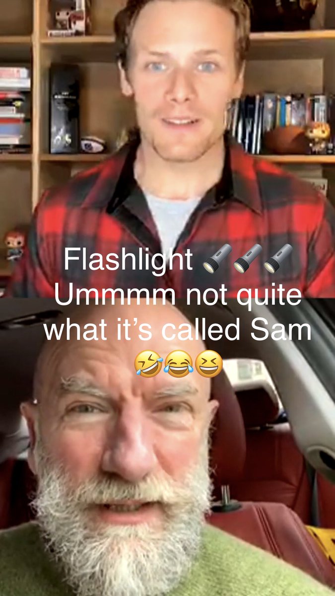 scrapmymemories's tweet photo. OMG @SamHeughan your live videos are the best! Poor @grahammctavish I feel your pain sir, how did you ever put up with him! #falshlight #samheughanthehellisthis #latenightinternetpurchases #clanlands #samandgrahamshow https://t.co/zs8BtcvDh8