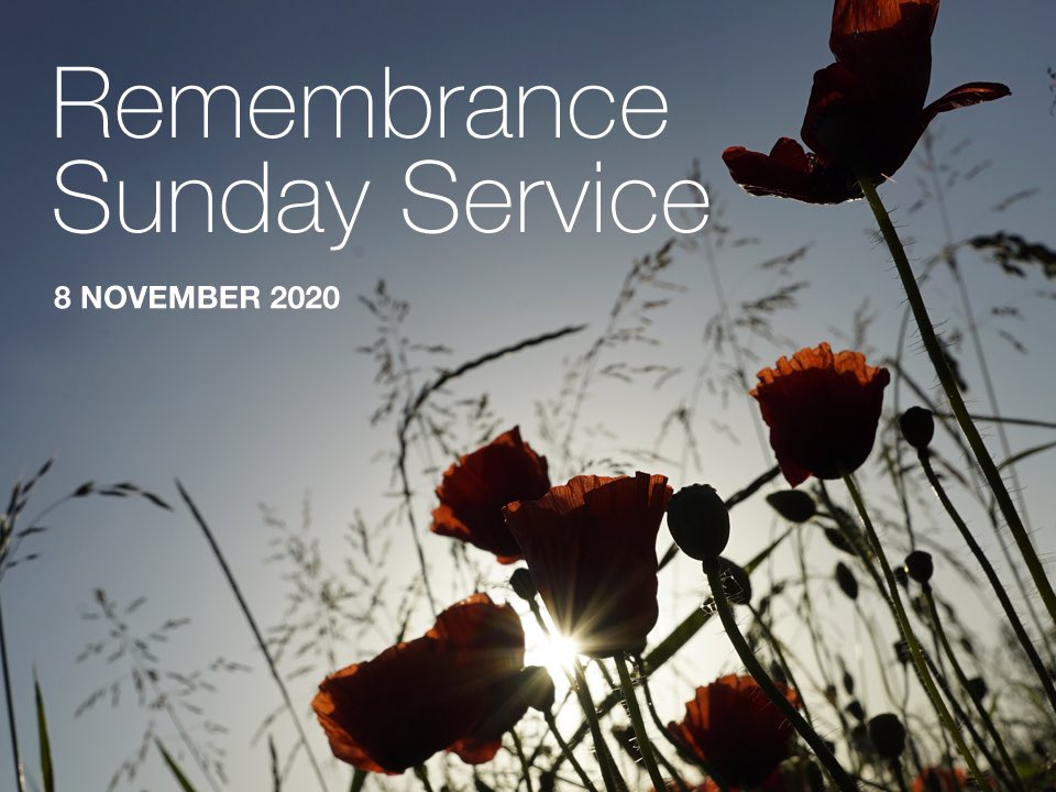 Join us to Remember. To do this safely we’re having a 20 minute, socially distanced  Remembrance Sunday service outside on Sunday 8 November 2020. The service will be starting at 10.45am, you will need to arrive at least 10 minutes before. Pre-book via our website #remembrance
