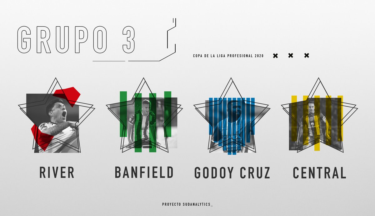 ZONA 3  @RiverPlate  @CAB_oficial  @ClubGodoyCruz  @CARCoficialA pesar de jugar Copa, River es el claro favorito a quedarse con esta zona. Los otros tres están en rearmado, con reciente cambio de técnico y muchos juveniles; podría ser un segundo lugar abierto.