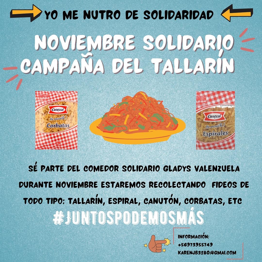 ComedorGladys's tweet photo. Campaña solidaria de tallarines!, ayúdanos a seguir con este comedor Solidario 

#loprado https://t.co/OSY4BfCQim