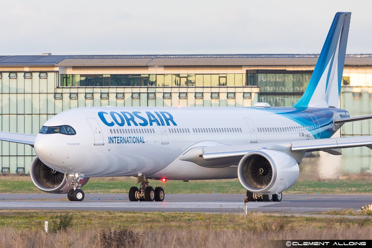 CAlloing's tweet photo. The first #Airbus #A330neo for @CorsairFr #FHRNB performed her RTO today at #Toulouse ! #Avgeeks #Avgeek #FlyCorsair #Corsair https://t.co/FfDgxj9fDl