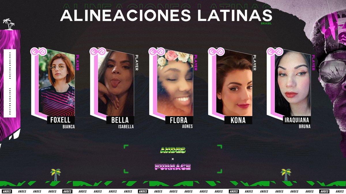 #AlineacionesLatinas - COD: Cold War.

🇪🇸 - Conozcan a las chicas de <a href="/furnacesports/">FURNACE ESPORTS</a> que se preparan para el siguiente COD.

🇧🇷 - Conhecer as meninas do Furnace que estão se preparando para o próximo COD.

@foxell_ 
<a href="/Isaagomexx/">Isa 🦋</a> 
@IAgnes_ 
@it_KONA 
<a href="/yIraquiana/">IraQ</a> 

#RetroLatinas