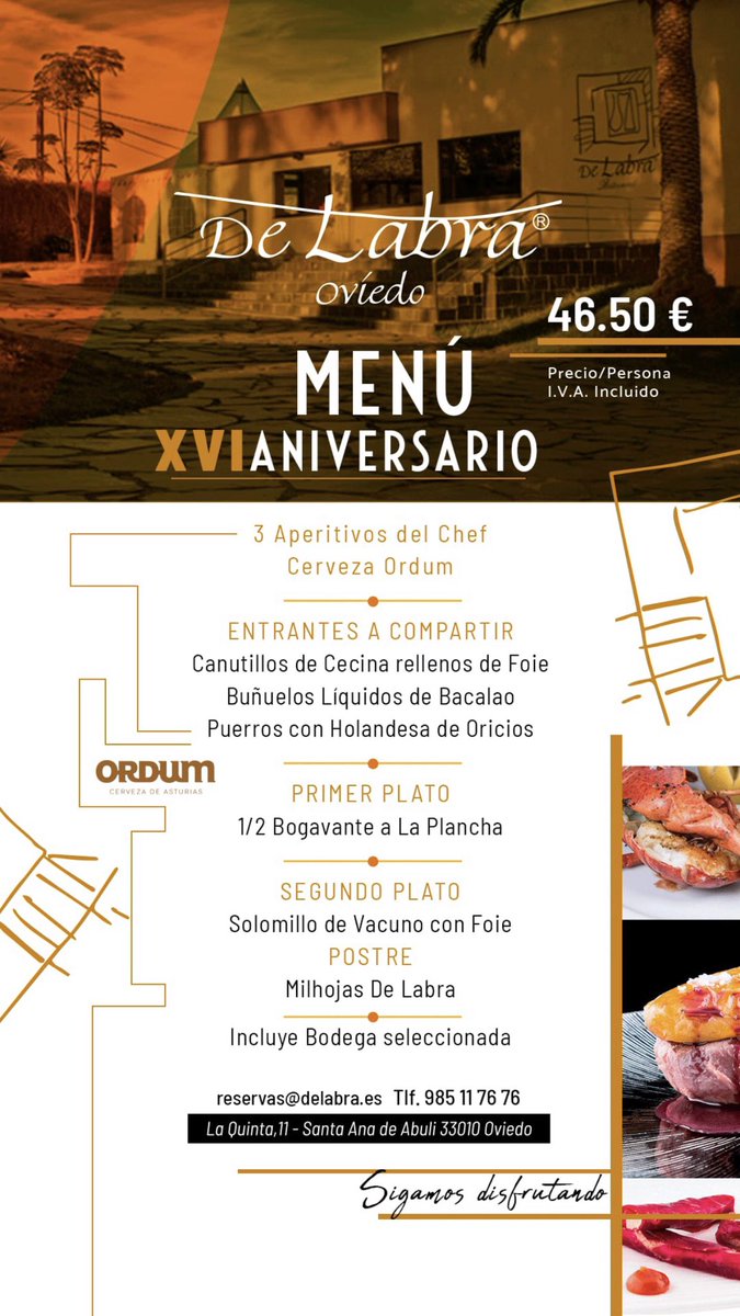 Restaurante De Labra On Twitter Cumplimos Un Ano Mas Y Queremos Compartirlo Con Todos Vosotros Toca Adaptarse A Las Circunstancias De Esta Epoca Pero Con Todas Las Ganas De Seguir Adelante Con