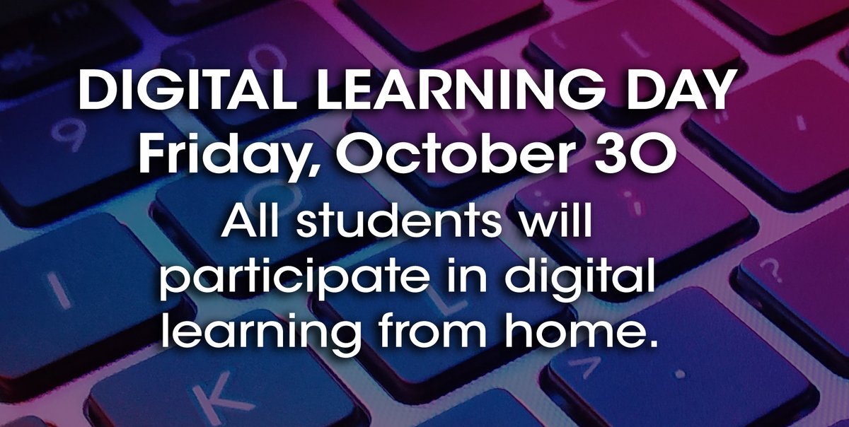 Due to ongoing power outages and downed trees blocking bus routes, all GCPS students—both in-person and digital learners—will participate in digital learning from home on Friday, Oct. 30. Students who can’t access lessons due to outages can complete work at a later time.